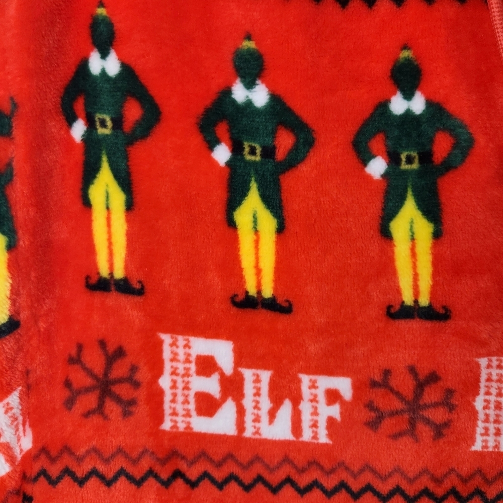 ELF Christmas Movie PJs Sleepwear Pajamas Fleece Womens Size Medium New Cozy - Picture 7 of 8